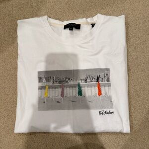 Ted Baker White Tee with Colorful Graphic